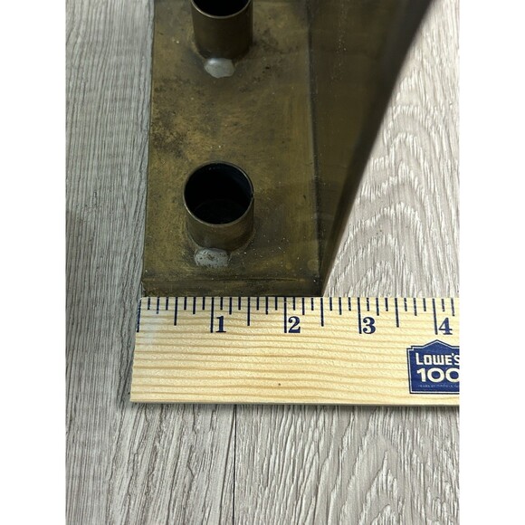 Vintage Punched Tin Brass Candle Holder Wall Sconce Pineapple Handmade? - Picture 12 of 12